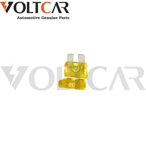 فیوز دو شاخ شیشه 20 آمپر زرد