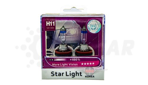 لامپ H11 استارلایت افزایشی 150 درصد 12 ولت 55 وات موجود در ولتکار و دیجی کالا