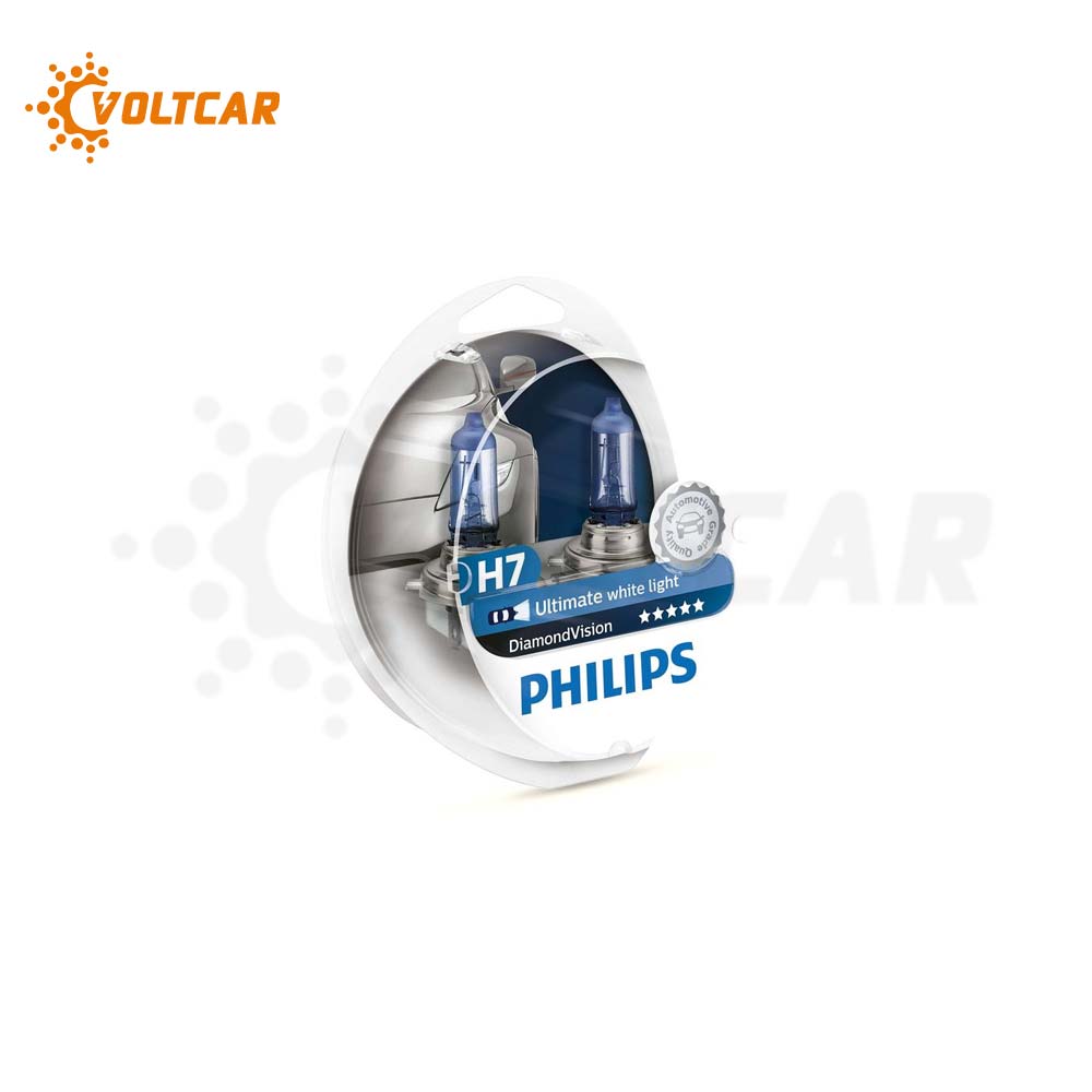 لامپ پرشیایی 12 ولت 55 وات H7 یخی فیلیپس Diamond vision