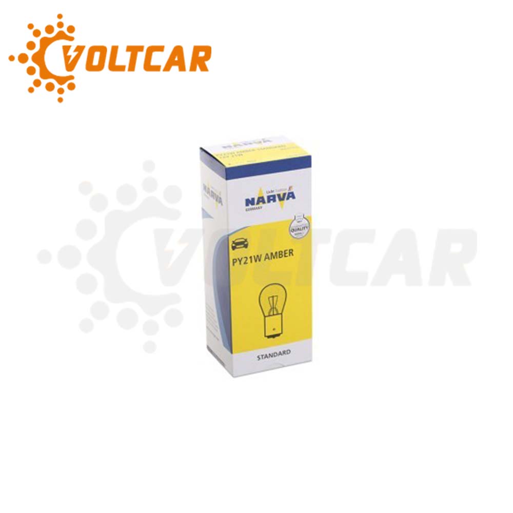 لامپ آریایی مزدایی یک کنتاکت نارنجی 12 ولت 21 وات ناروا W21YW