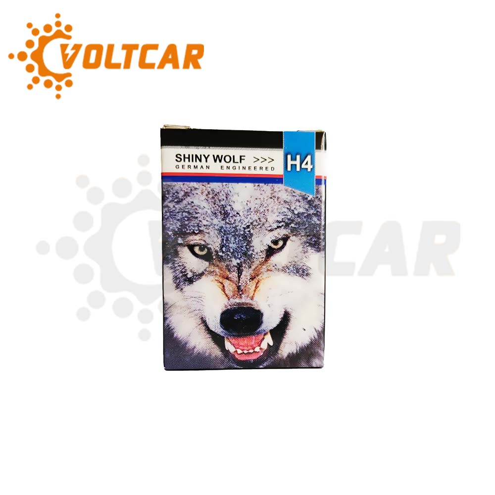 لامپ سه خار هفت رنگ 12 ولت 100/90 وات شاینی ولف H4 (p43t)