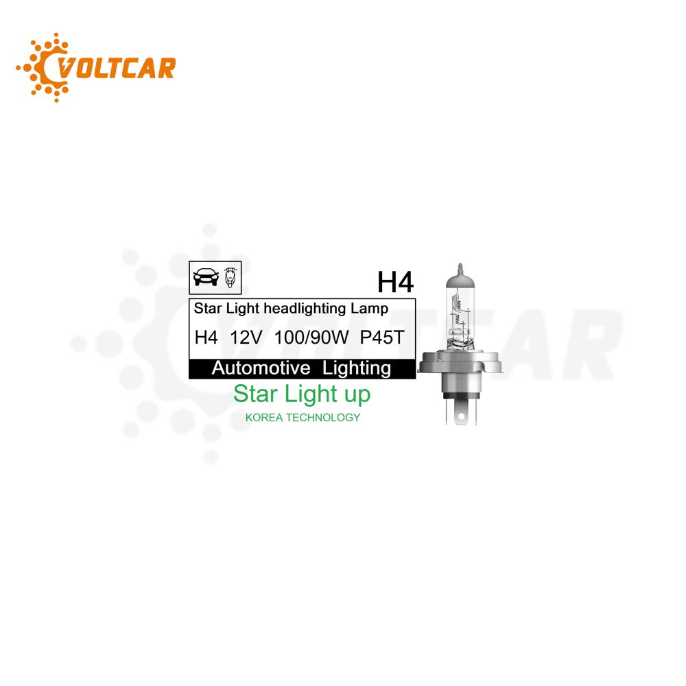 لامپ سه خار 12 ولت 100/90 وات H4 استارلایت گرد (P43)