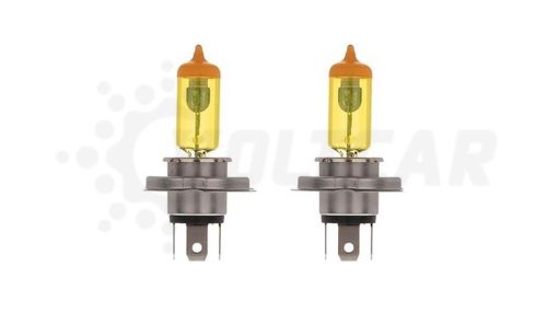 لامپ سه خار 12 ولت 100/90 وات H4 استارلایت زرد